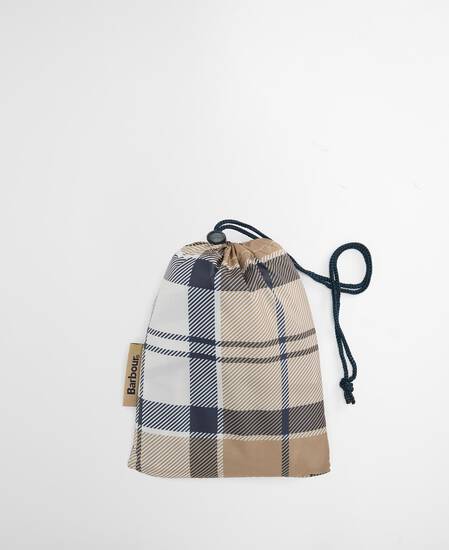 Portree Tartan Showerproof Poncho Hessian/Navy Tartan