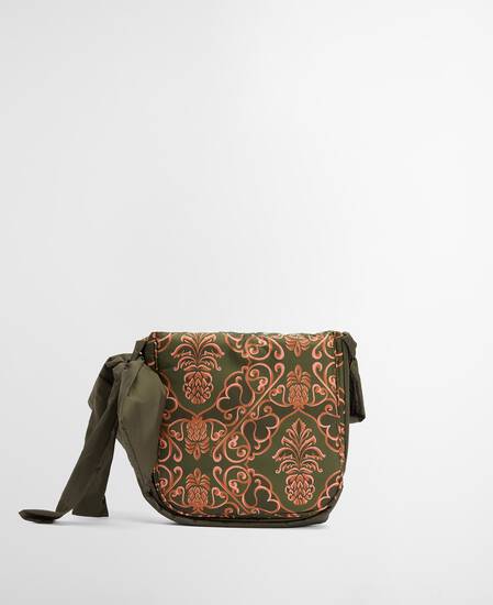 Barbour FARM Rio Ana Clara Bow Bag Royal Pineapple Print