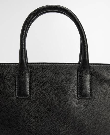 Birch Leather Tote Bag Black