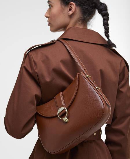 Alder Leather Shoulder Bag Brown