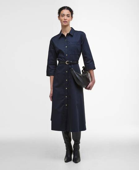 Saffron Midi Dress Dark Navy