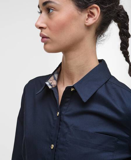 Saffron Midi Dress Dark Navy