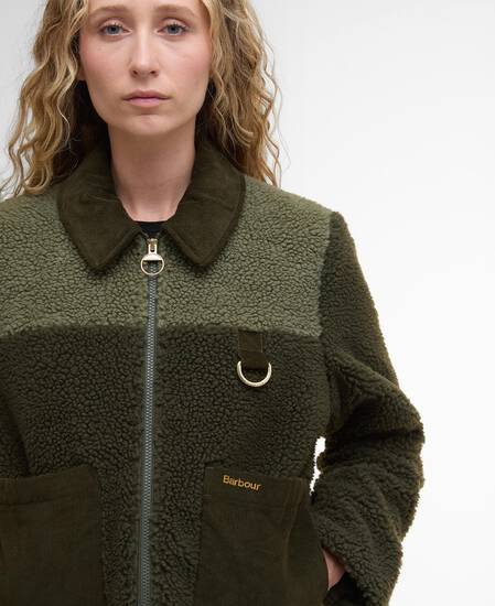 Malena Cropped Fleece Olive/Light Moss