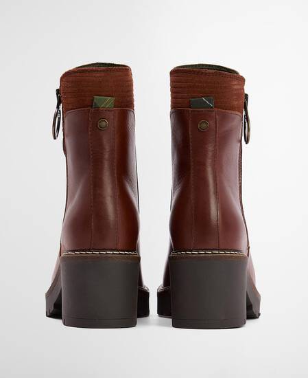 Dahlia Heeled Ankle Boots Chestnut