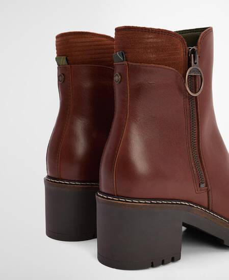 Dahlia Heeled Ankle Boots Chestnut