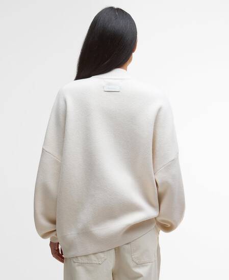 Milda Knitted Bomber Jacket Birch