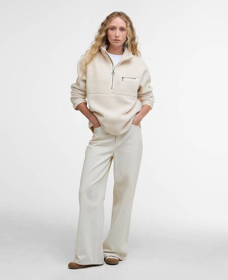 Mersea Half-Zip Fleece Natural