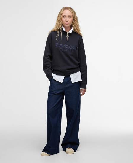 Sara Half Zip Sweatshirt Dark Navy