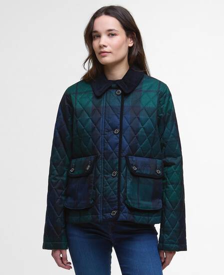 Loudon Tartan Quilted Jacket Blackwatch Tartan