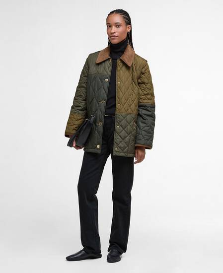 Lorrie Quilted Jacket Fern Leaf/Sage/Light Sage