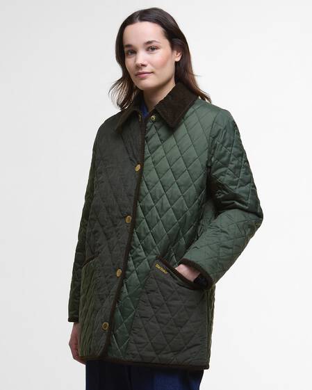 Meryl Quilted Jacket Olive/Ancient Tartan