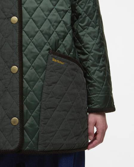 Meryl Quilted Jacket Olive/Ancient Tartan