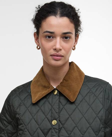 Icons Cropped Liddesdale Quilted Jacket Sage/Ancient