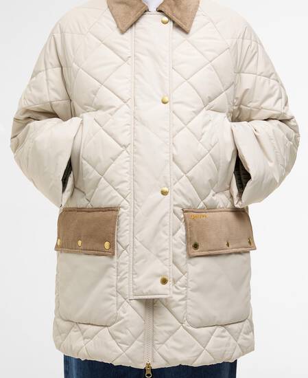 Aldburgh Quilted Jacket Oatmeal/Ancient Tartan