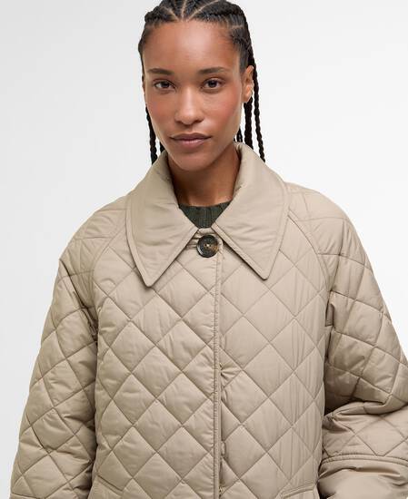 Cara Quilted Jacket Honey/Ancient Poplar