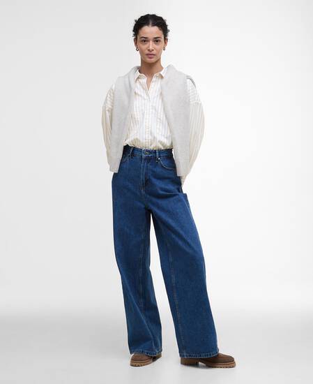 Lavensdale Striped Relaxed Shirt Pale Camel Stripe