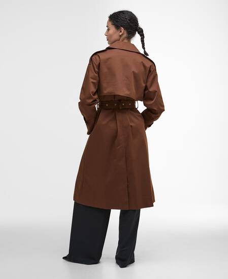 Aoife Showerproof Trench Coat Vicuna/Hessian Tartan