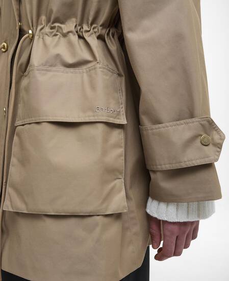 Fallyn Showerproof Jacket Military Brown/Hessian Tartan