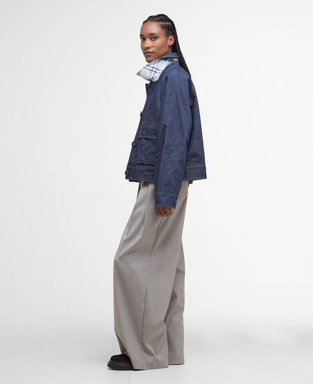 Demi Showerproof Jacket Indigo/Hessian Tartan