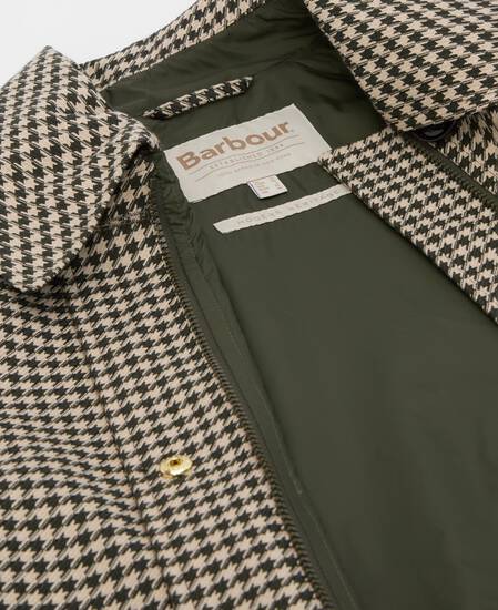 Kennedy Check Showerproof Jacket Sage Houndstooth/Mist