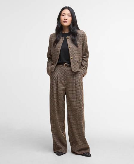 Sophia Wool Tailored Trousers Multi Check