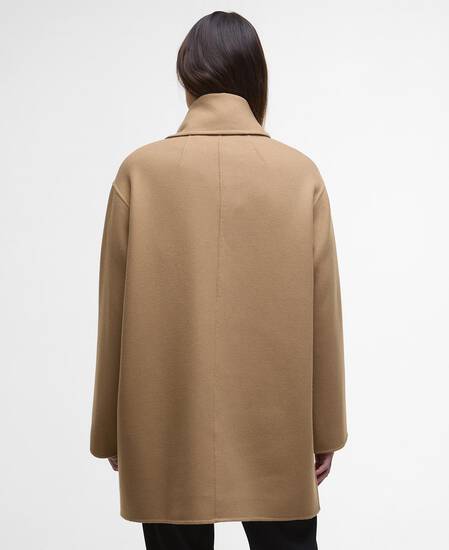 Clementine Wool Scarf Coat Camel