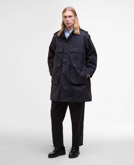 Barbour x Kaptain Sunshine Oversized Bedale Casual Field Coat Dark Indigo