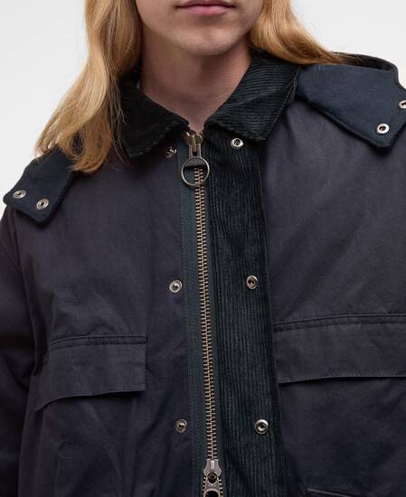 Barbour x Kaptain Sunshine Oversized Bedale Casual Field Coat Dark Indigo