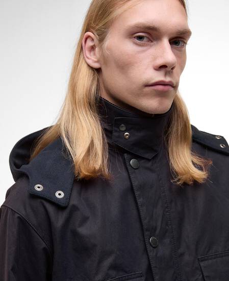 Barbour x Kaptain Sunshine Oversized Bedale Casual Field Coat Dark Indigo