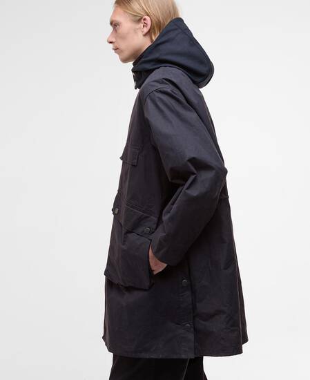 Barbour x Kaptain Sunshine Oversized Bedale Casual Field Coat Dark Indigo