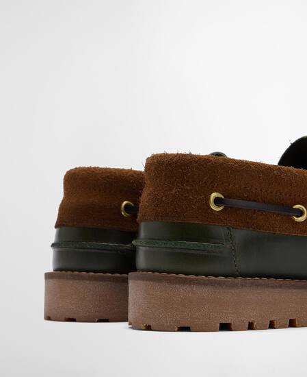 Re-Engineered Deck Boat Shoes Olive