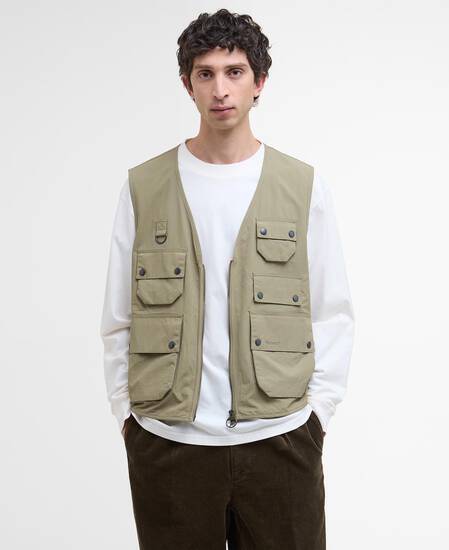 Utility Editor Casual Vest British Khaki