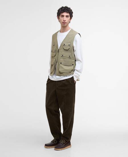 Utility Editor Casual Vest British Khaki