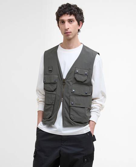 Utility Editor Casual Vest Olive Ink