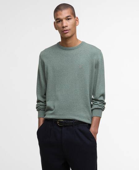 Pima Cotton Crew Neck Jumper Thyme