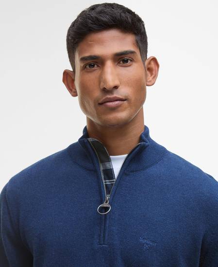 Cotton Half-Zip Jumper Inky Marl