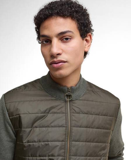 Essential Carn Quilted Jumper Olive