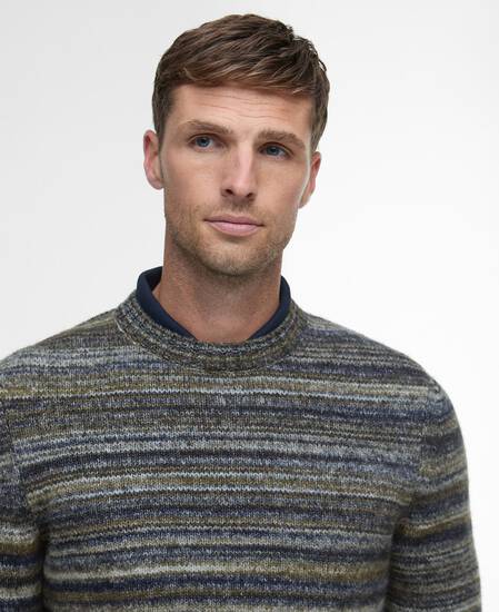 Pateley Striped Crew Neck Jumper Inky Marl