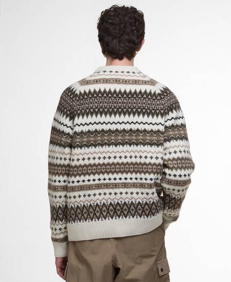Hase Fair Isle Crew Neck Jumper Whisper White