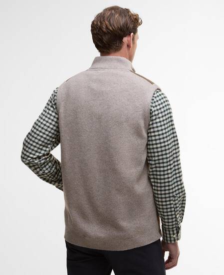 Shoveler Knitted Gilet Stone