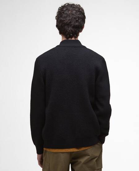 Milburn Zip-Up Jumper Black