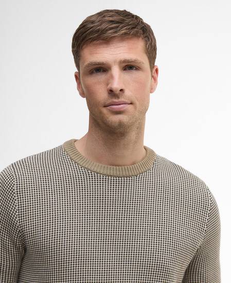 Wells Crew Neck Jumper Washed Stone
