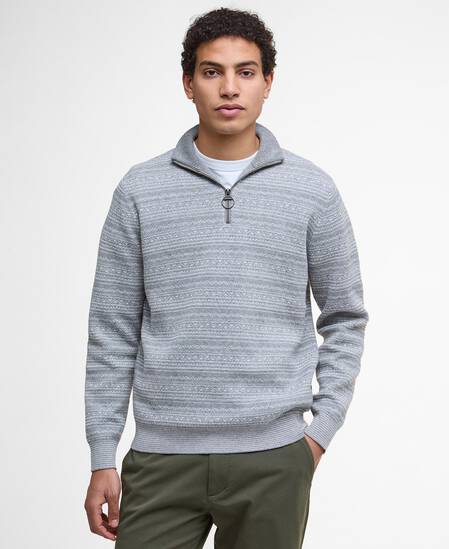 Dartfield Half-Zip Jumper Light Grey