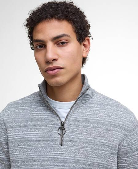 Dartfield Half-Zip Jumper Light Grey