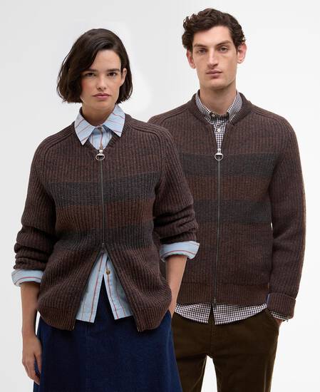 Paul Smith loves Barbour Knitted Bomber Jacket Rustic