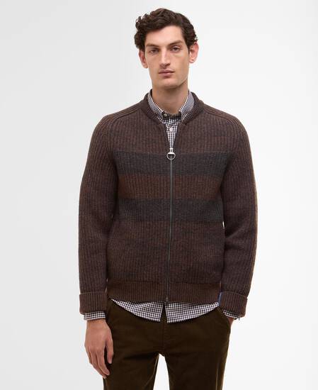 Paul Smith loves Barbour Knitted Bomber Jacket Rustic