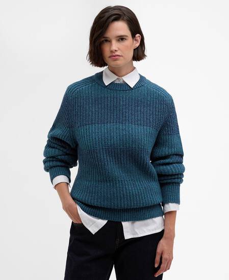 Paul Smith loves Barbour Saddle Crew Neck Jumper Rosette Blue