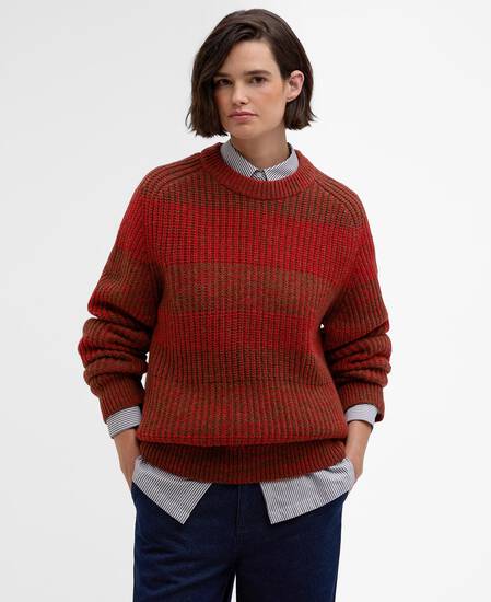 Paul Smith loves Barbour Saddle Crew Neck Jumper Rosette Red
