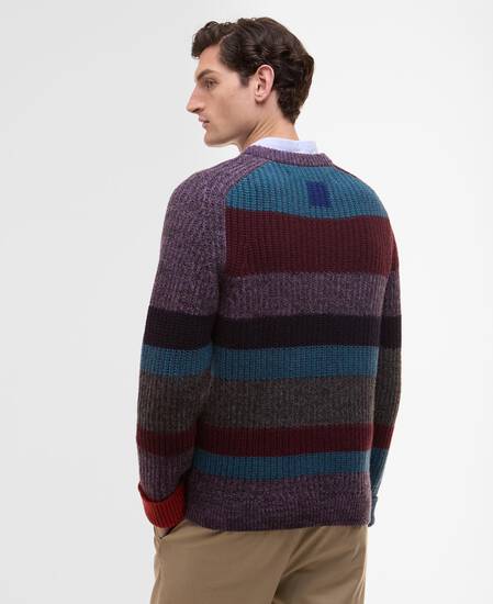 Paul Smith loves Barbour Multi Striped Crew Neck Jumper Multi Stripe