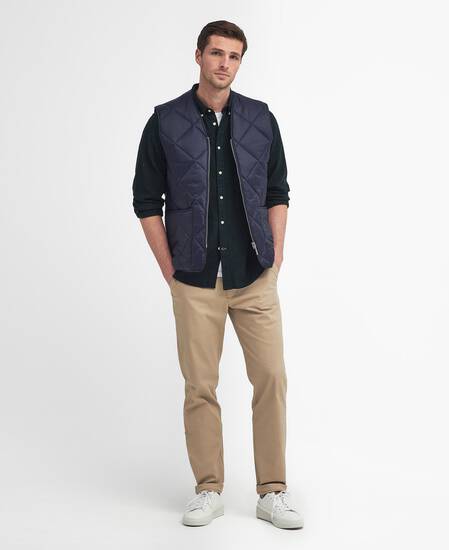 Large Box Quilted Liner Navy